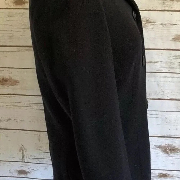 ANN TAYLOR Women Fully Lined Collar 100% Wool Textured Black Blazer Jacket Sz 2 - Picture 10 of 12